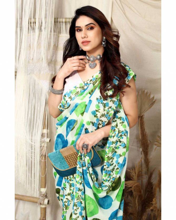 MG 320 Soft Georgette Printed Daily Wear Sarees Catalog